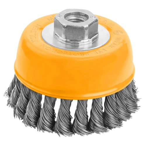 Щетка проволочная чашечная для УШМ TOLSEN М14 Ø125мм, плетеная ст. проволока 0,5мм 77613