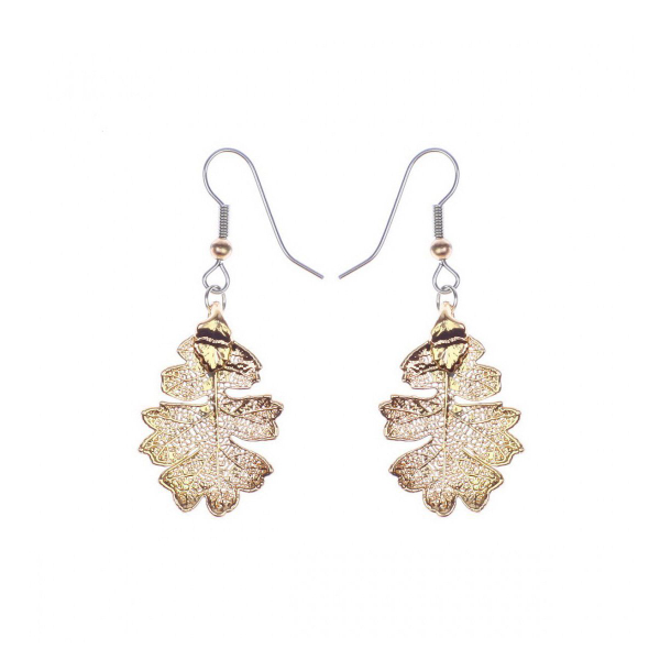 Серьги листья Ester Bijoux Дуб LF83C-RG BR