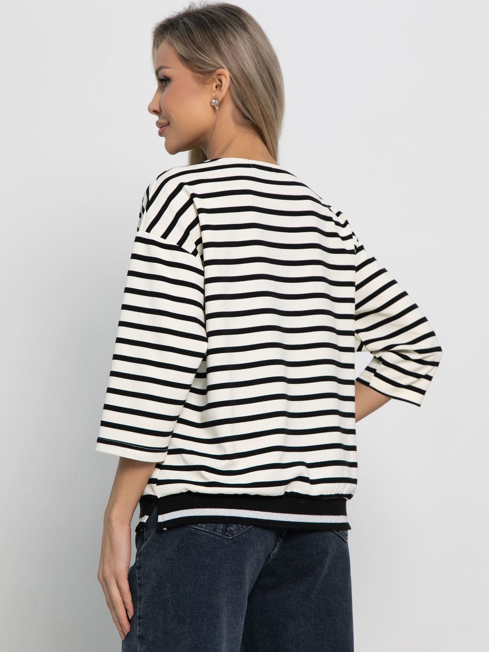 Блуза Элайза (бежево-черная) Б15131-18М LT Collection