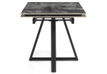 Керамический стол Woodville Силлем 120(180)х80 риальто серый темный, черный