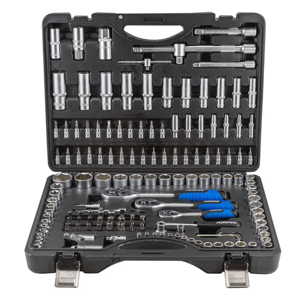 Набор инструмента 150пр. 1/4'',3/8'',1/2''(6-гр.)(4-32мм) Forsage F-41501-5
