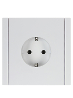 FORTE&PIANO Розетка 1-местная с заземлением с защитными шторками безвинтовое крепление 16А FP213 белый IEK