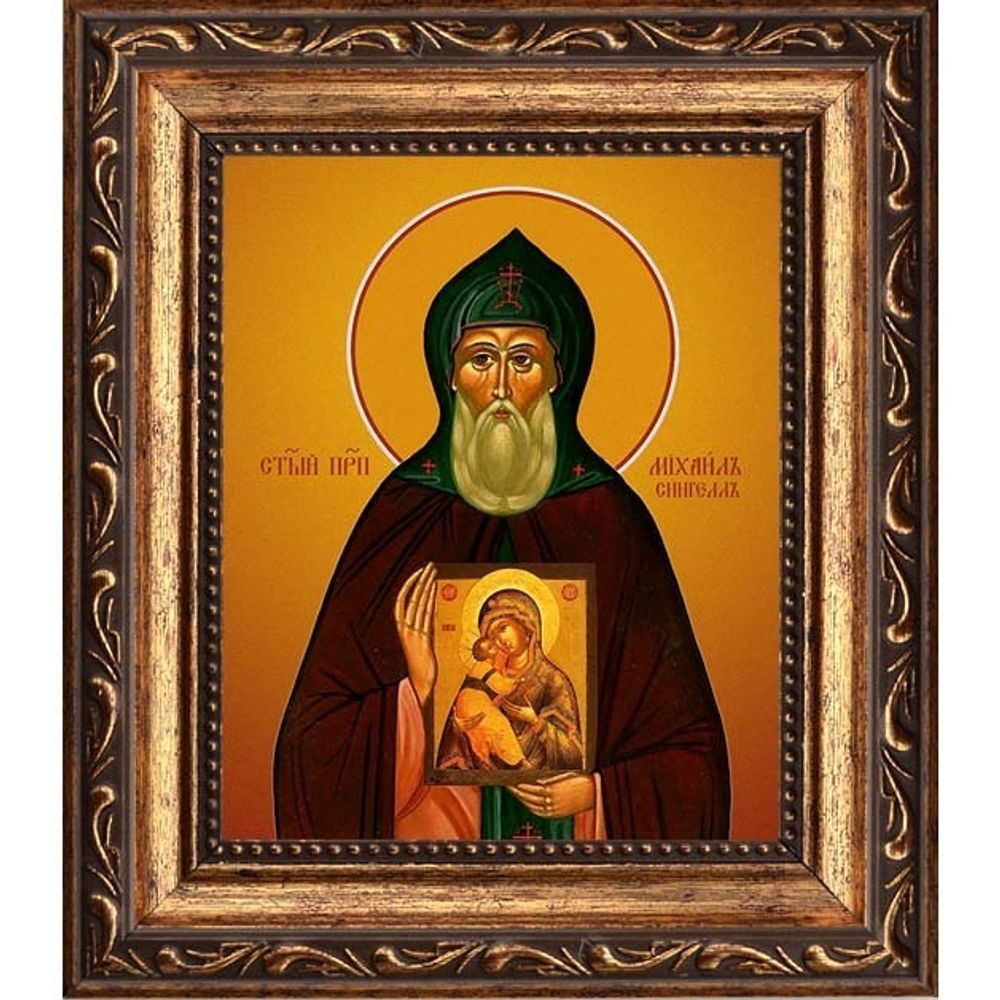 Михаил Сингелл, Константинопольский преподобный. Икона на холсте.