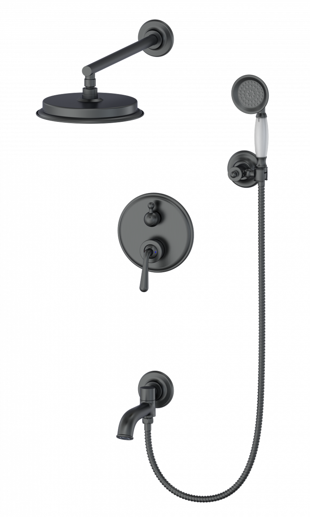 Душевая система встраиваемая WONZON & WOGHAND STEAM, Темный графит (WW-88939008-BGM)