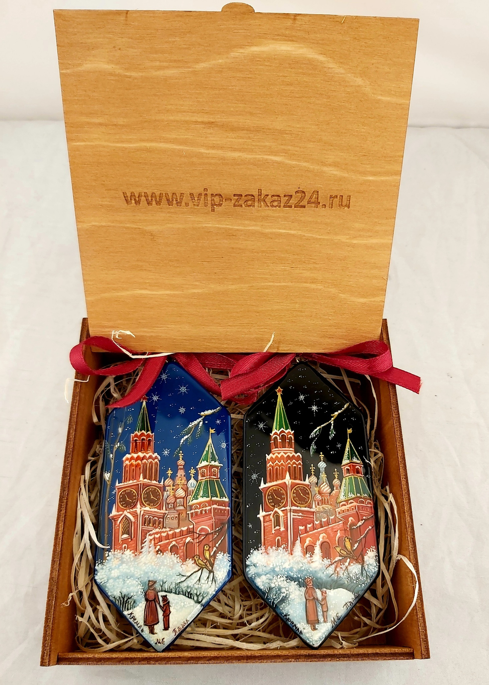 Набор ёлочных игрушек "Конфеты с росписью Палех-7"