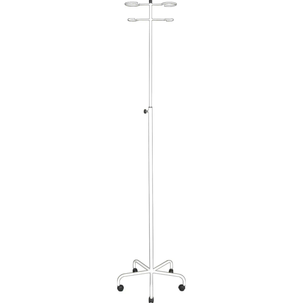 Штатив медицинский ZM_М192-04к, разборн. 2 сосуда белый, ролики