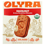 Olyra, печенье с кремом для завтрака, со вкусом фундука, 4 упаковки On the Go по 37,5 г (1,32 унции)