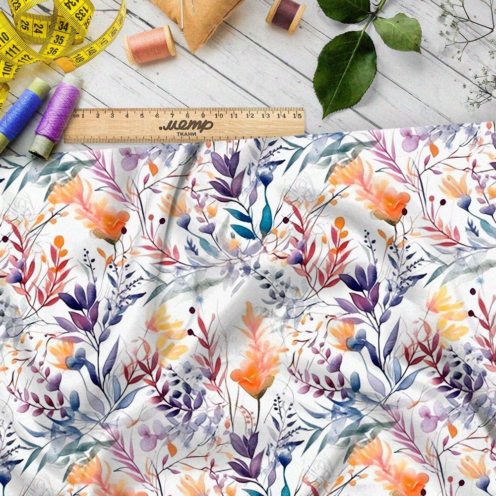 Ткань премиум дюспо луговая фантазия