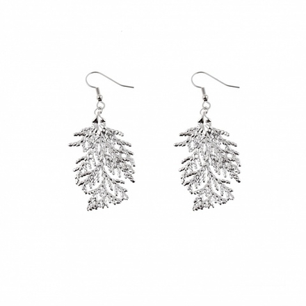 Серьги листья Ester Bijoux Кипарис LF28C-S BW