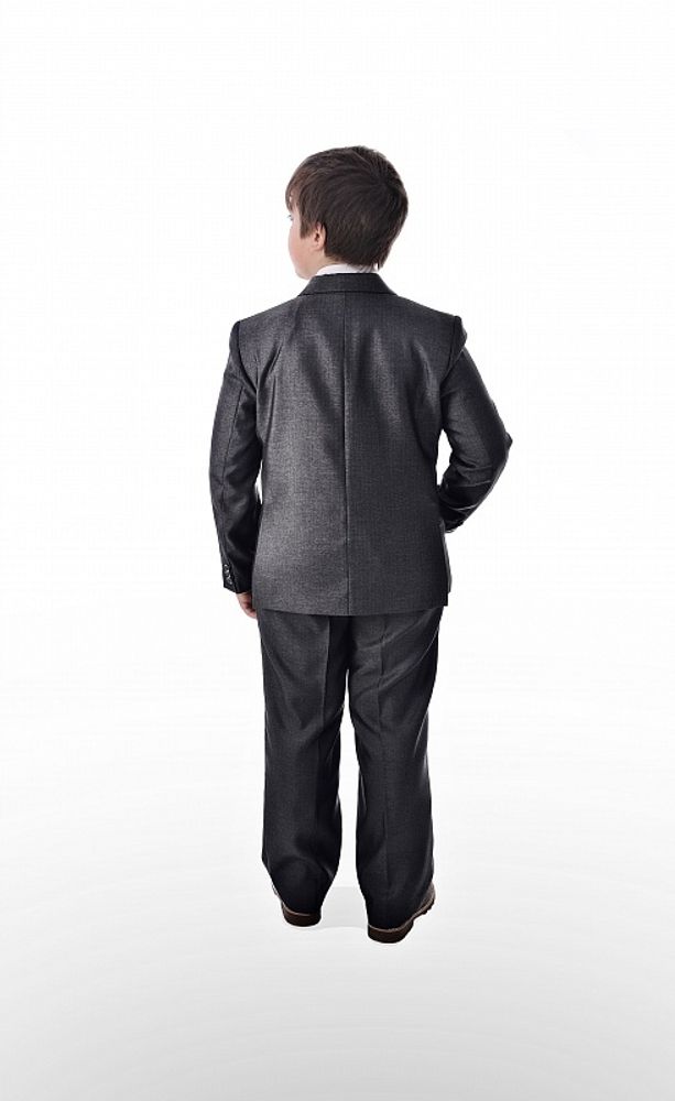 Серый костюм прямого кроя с блеском STENSER