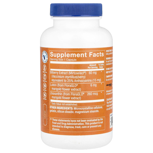 The Vitamin Shoppe, лютеин с экстрактом черники, 240 капсул