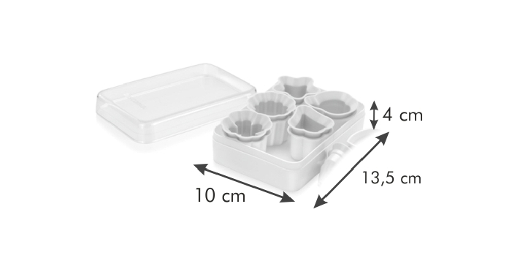 Формочки для традиционного песочного печенья DELICIA, 6 шт.