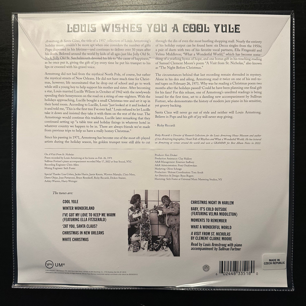 Louis Armstrong - Louis Wishes You A Cool Yule (США 2022г.)