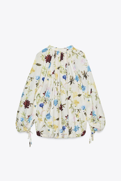 ZARA РУБАШКА С ЦВЕТОЧНЫМ ПРИНТОМ — ZW COLLECTION, РАЗНОЦВЕТНЫЙ