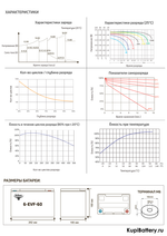 Аккумулятор RuTrike 6-EVF-60 (AGM)