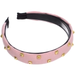 Ободок для волос «МАРЦИПАН», дайма, ширина 2,5см, микс 6 цветов ( в пакете с подвесом)