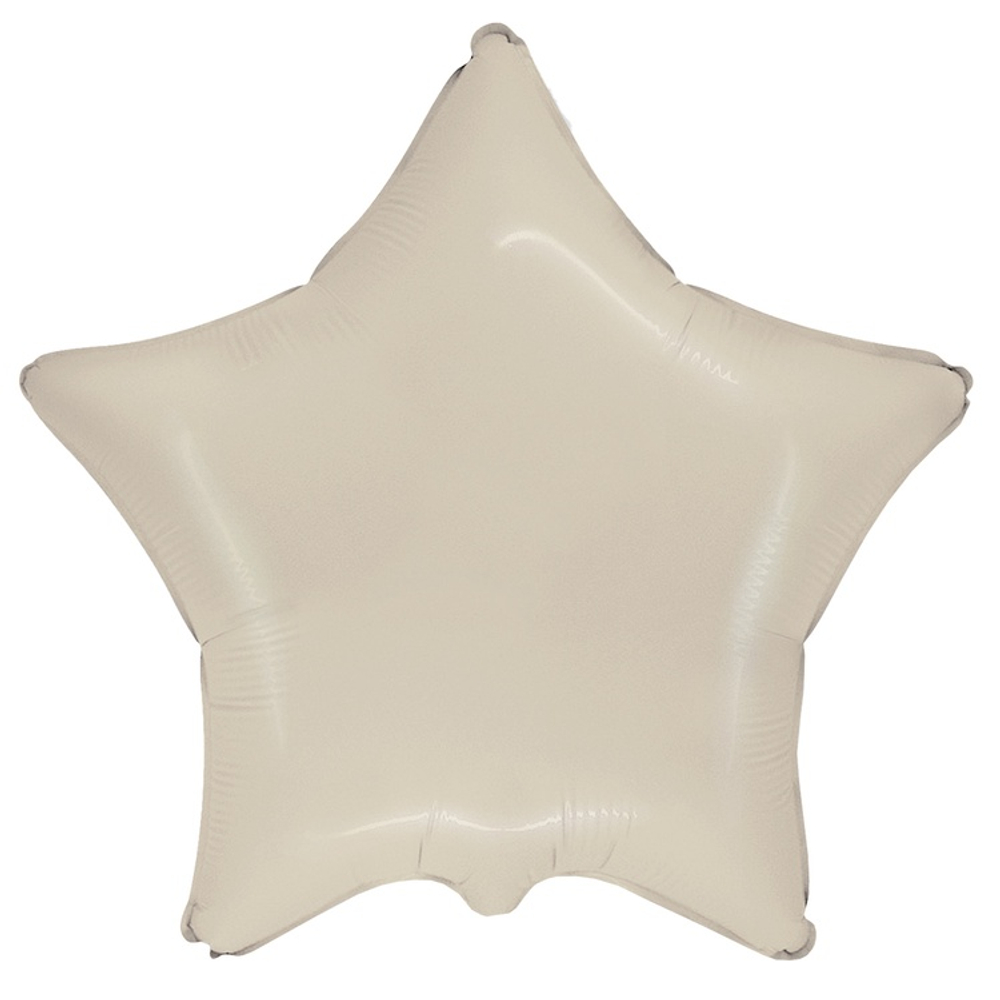 Шар фольгированный Звезда 46 см (Бежевый)