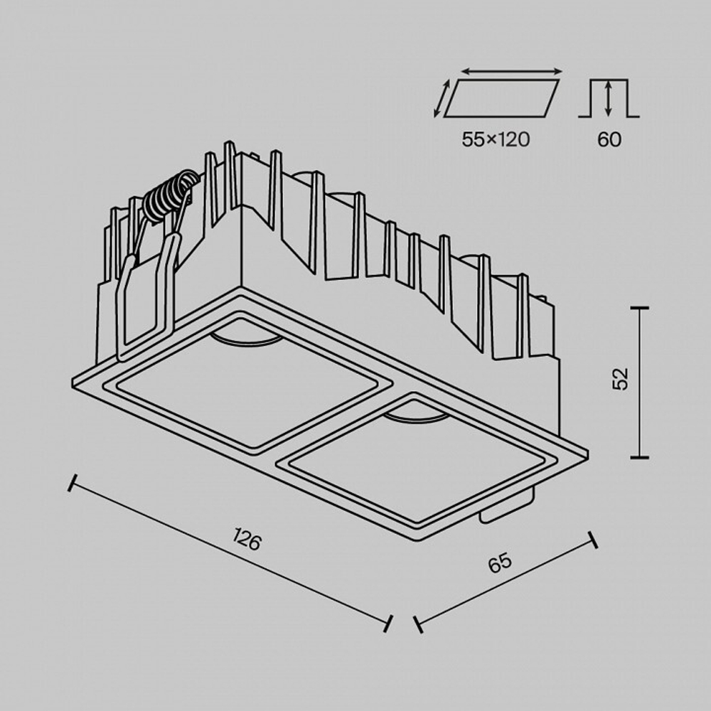 Встраиваемый светильник Maytoni Alfa LED DL043-02-10W3K-SQ-B-1