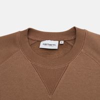  Толстовка мужская Carhartt WIP Chase Sweatshirt артикул:I033660_chocolate - купить в магазине Дайс