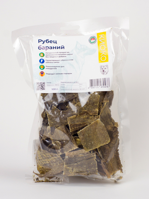 Киоко Лакомство для собак Рубец бараний, 100 г.