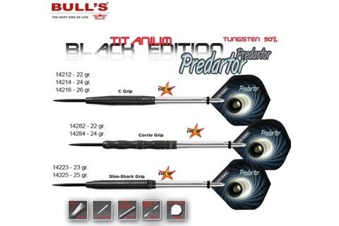 Дротики для дартса (3шт.) Bull’s Tit. Predartor, вольфрам 90, 25g (артикул 14265)