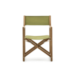 Складной стул Vilara для улицы из акации и текстиля зеленого цвета