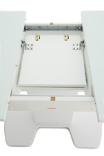 Стол Аврора Корсика, Белый матовый/Стекло белое