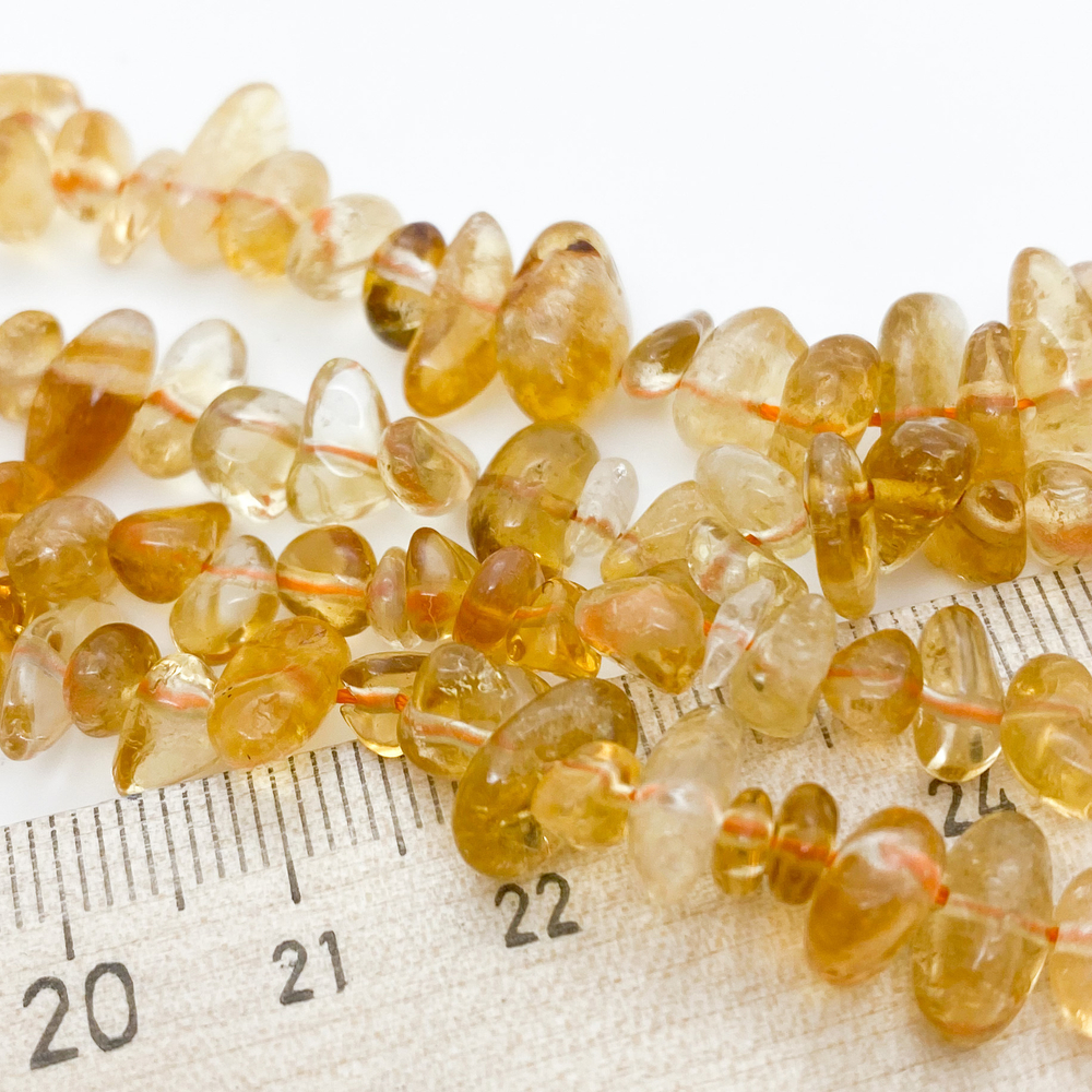 "Цитрин" (кварц), крошка 4-8 мм, цена за нить 38 см