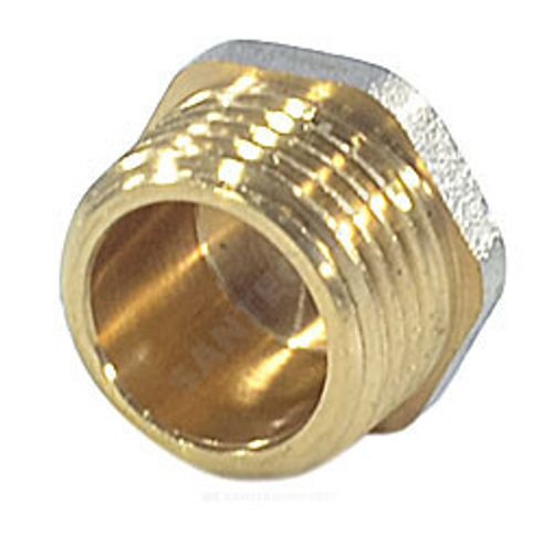 Заглушка латунь никель Ду 40 (1 1/2") НР 9017 ГОСТ 32585-2013 Aquasfera 9017-05