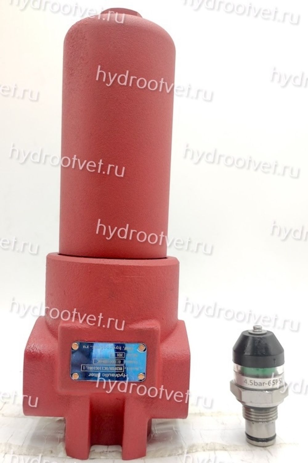 WKDFBN/HC110G10D1.1/-L24 - Напорный фильтр гидравлический одинарный модели DF тонкость фильтрации 10 мкм, типоразмер 110, вид присоединения: резьба G3/4, материал корпуса - чугун, рабочее давление до 420 бар, визуально-электрический (лампа с напряжением 24В) индикатор загрязнения