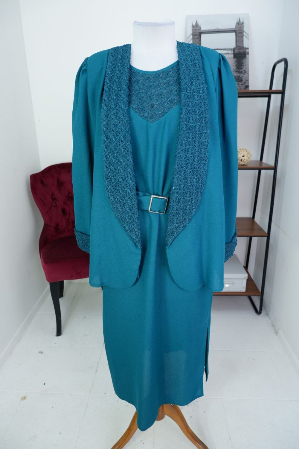 Платье с жакетом Giuliana Bellini изящное 48-50 размер