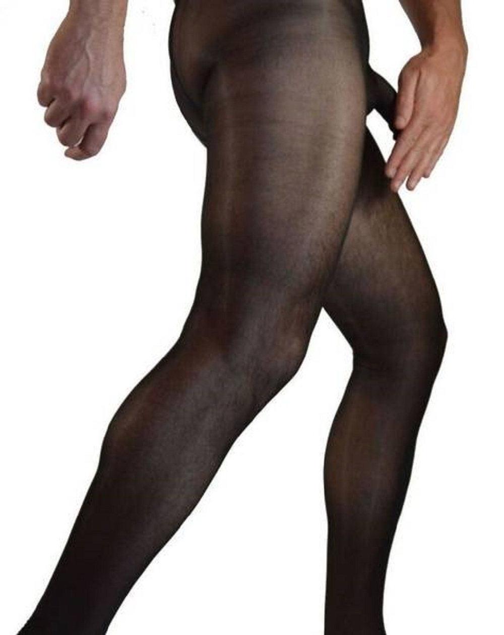 Колготки мужские с кармашком для пениса черный OZ