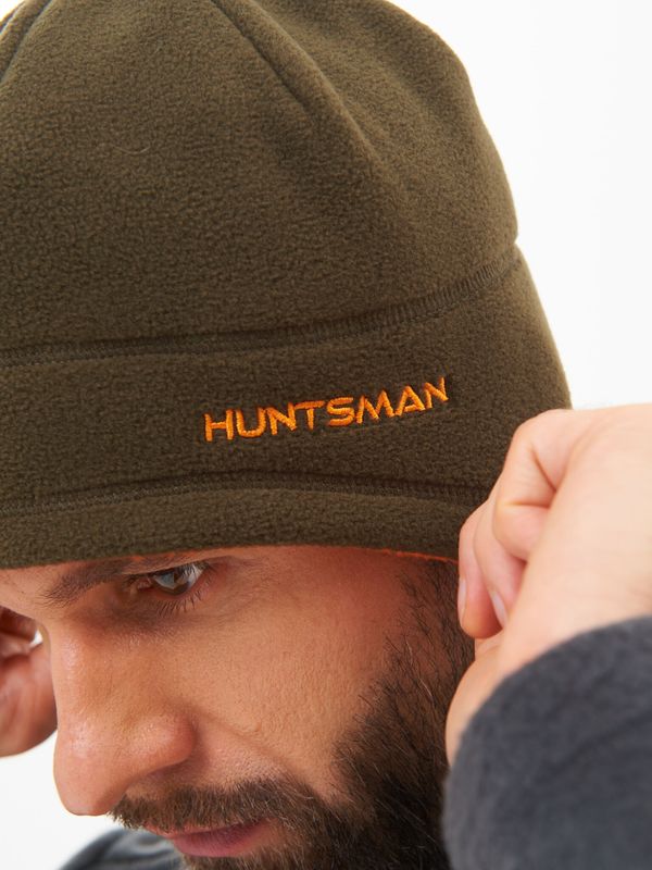 Шапка двухсторонняя ткань Флис цвет Хаки/Оранжевый