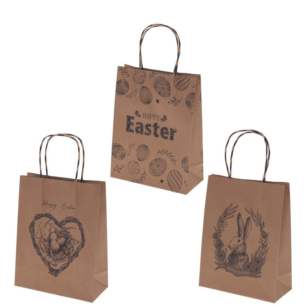 GAEM Пакет подарочный (бумага, плотность 210г/м2, блок 12шт), L18 W8 H23 см, 3в.