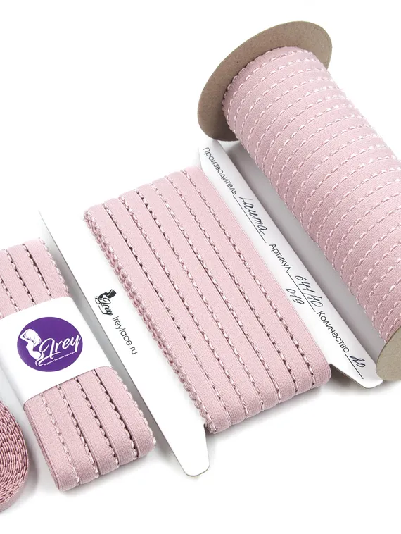 019 641/10 ОПТ Резинка отделочная Lauma Fabrics, 10 мм, лотос 019