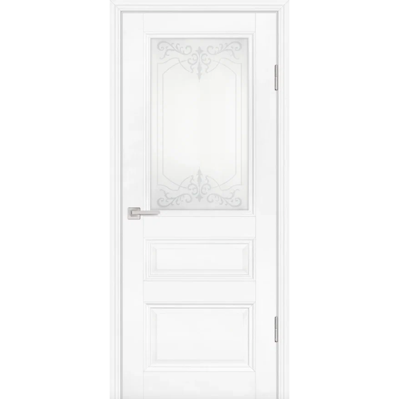 Фото межкомнатной двери экошпон Profilo Porte PSC-29 белая остеклённая