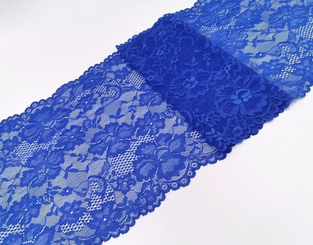 Эластичное кружево, 23 см, синий, (Арт: EK-2153), м