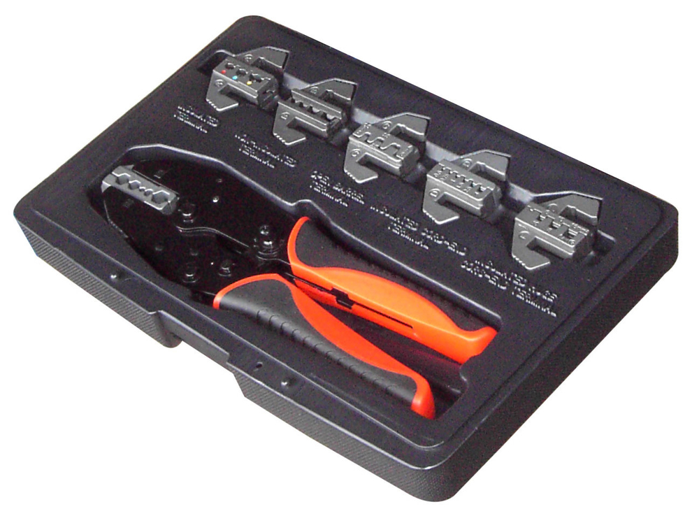 KA-1278 Клещи для обжимки клемм в наборе, 7 предм.