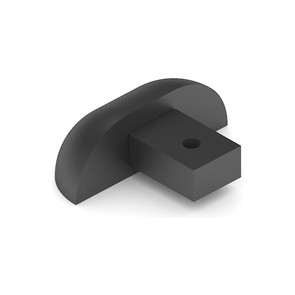 Заглушка для однополозной нижней направляющей, черный матовый (AL) (AS0030) Aristo