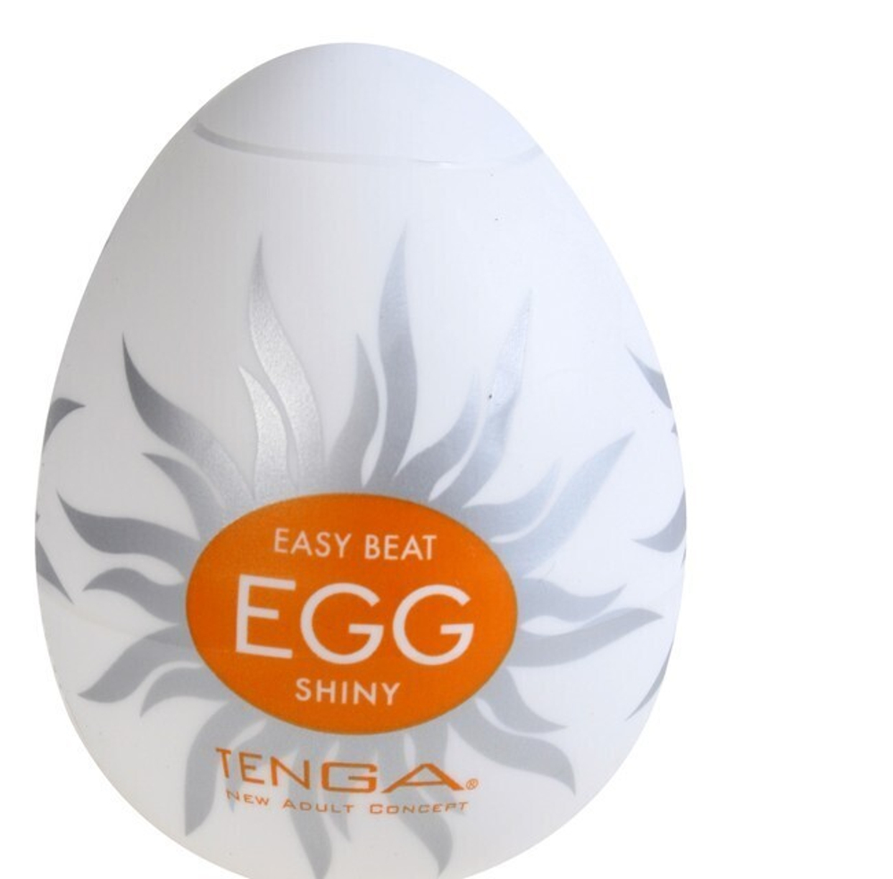Супер эластичный мастурбатор в виде яйца SHINY (Цвет: белый)