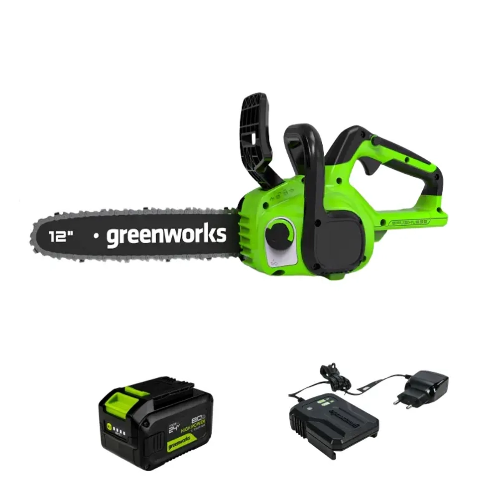 Аккумуляторная цепная пила Greenworks GD24CS30K8 (1 x 8 Ач, ЗУ) 2007007U8