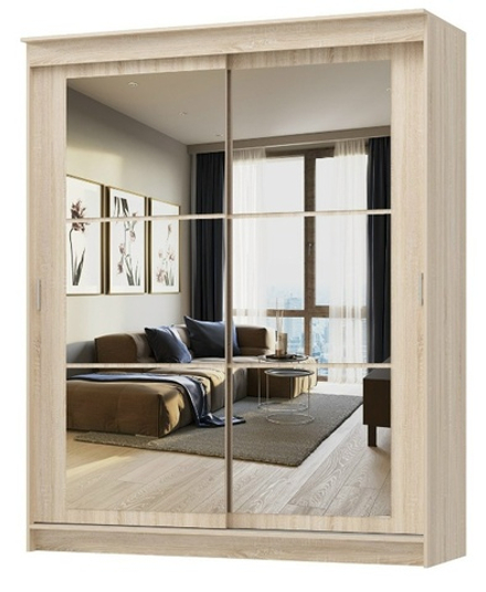 Шкаф-купе «АЛЬЯНС» с зеркалом декор «ОРИОН»