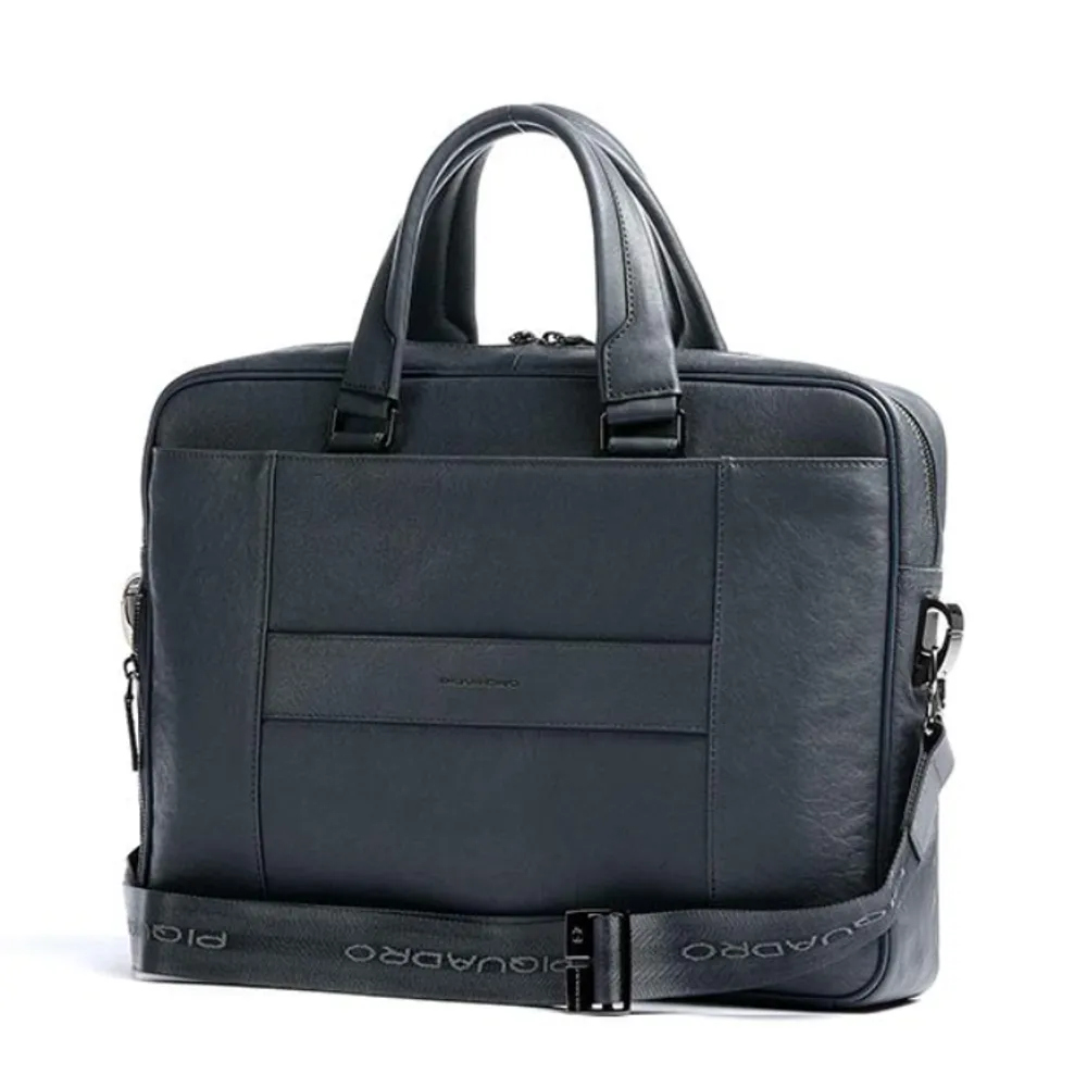 Сумка мужская Piquadro Black Square из натуральной кожи синяя (CA2849B3/BLU4) 1