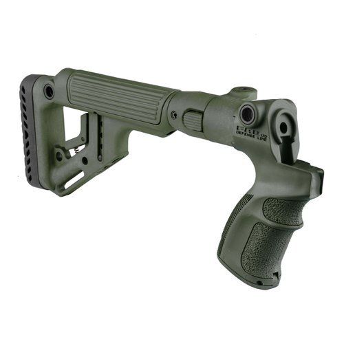 Складной приклад на Mossberg 500/590, Maverick 88, зеленый, FAB-Defense