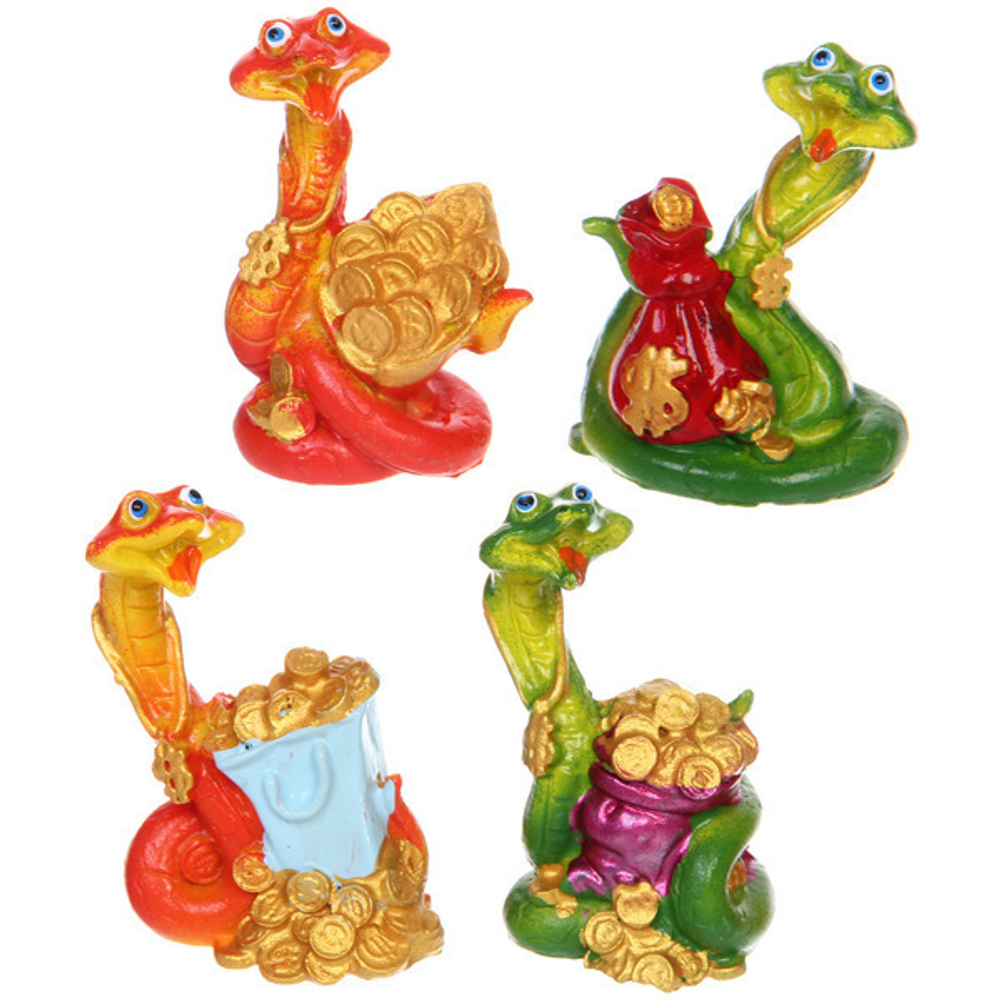 Фигурка новогодняя «Змейка - Богатство» 4,5*4*7 см, микс