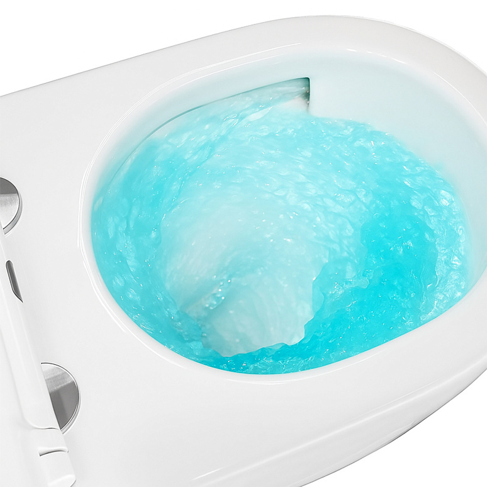 Унитаз подвесной Azario NEMI 530х360х360 безободковый, система слива "скрытое Торнадо", с быстросъемным сиденьем микролифт (AZ-1293WH)