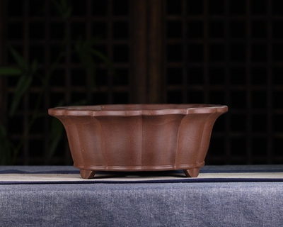 Состаренный неглазурованный горшок для бонсай высокого качества (исинская керамика) | 29.5*12.0