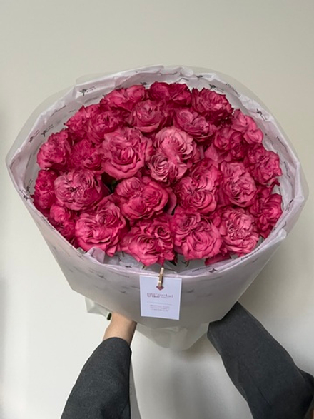 Моно букет из пионовидной розы Кантри блу 25 шт