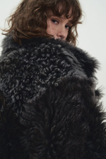 Двусторонняя шубка Grey, Серая