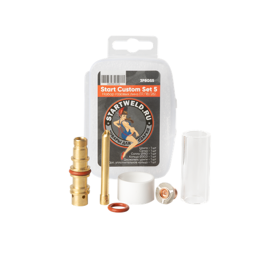 Start Custom Set 5 (17/18/26 TIG GAS LENS 2.4MM 3P8GS5 19.5*47L)